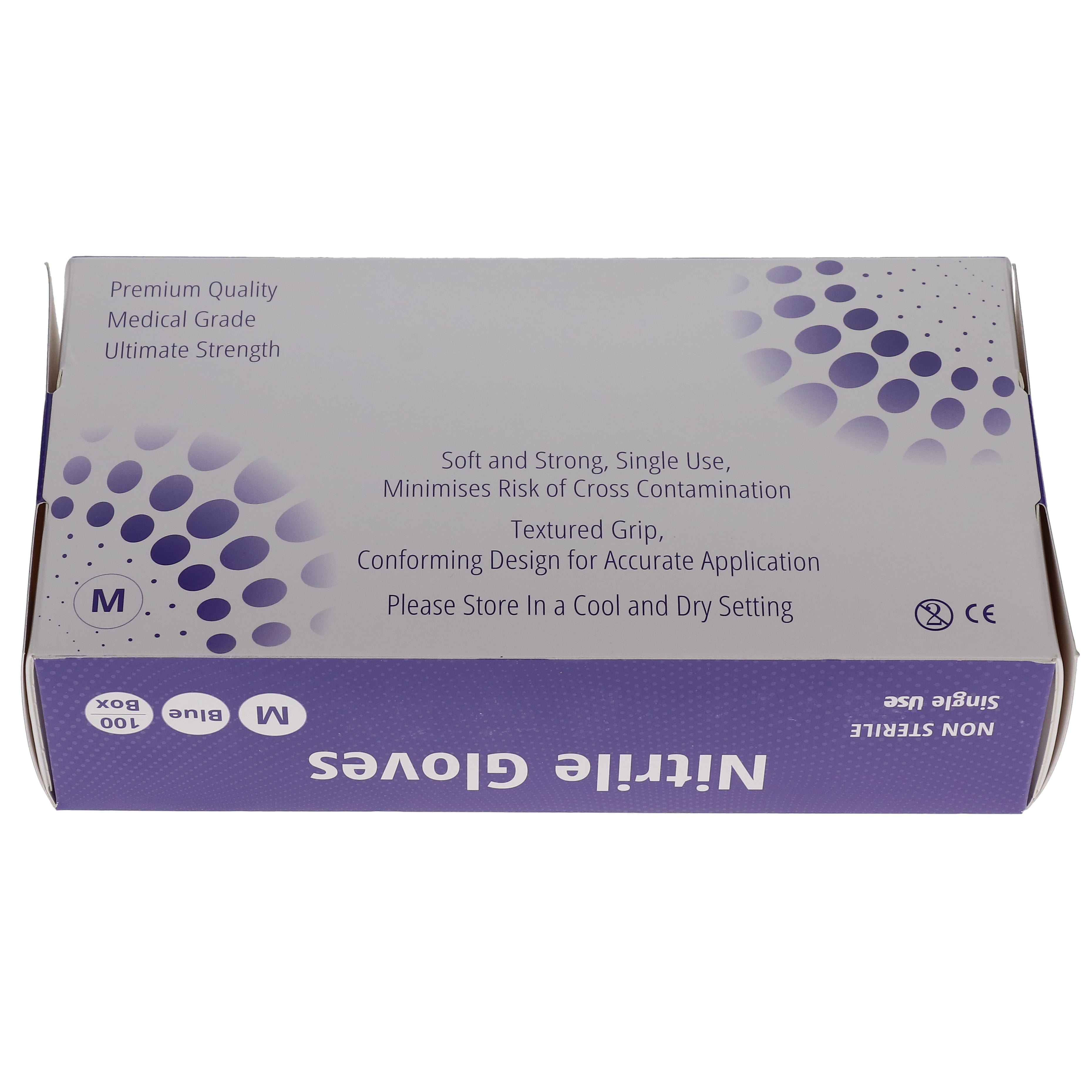 House Brand Dentistry 119132 Nitrile Exam Gloves Powder Free Textured Blue 100/Bx Medium House Brand Dentistry 119132 Nitrile Exam Gloves Powder Free Textured Blue 100/Bx Medium